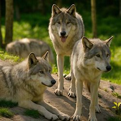 Ausflugsziel Nationalpark Bayerischer Wald - Wölfe im Tierfreigelände